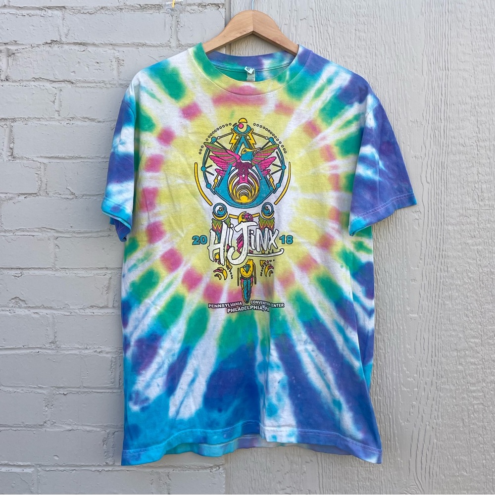 2018 Hijinx Festival tie dye graphic tee